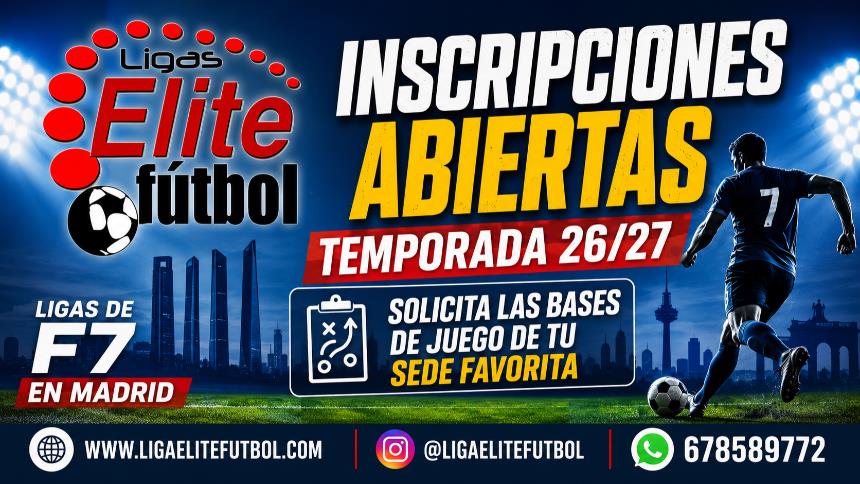 INSCRIPCIONES ABIERTAS TEMPORADA 26-27